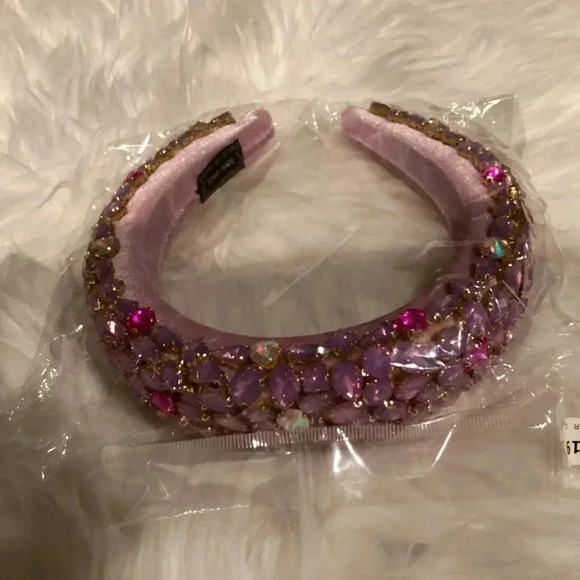 Accessories - The Rhinestone Crystal Pink Padded Headband